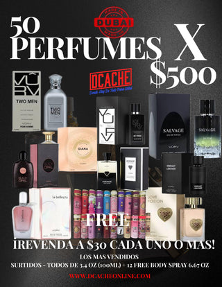 50 PERFUMES POR $500 + 12 FREE BODY SPRAY