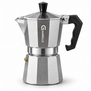 Gambello Aluminum Stovetop Espresso Coffee Maker Moka Pot