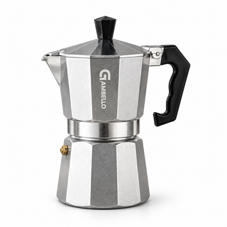 Gambello Aluminum Stovetop Espresso Coffee Maker Moka Pot