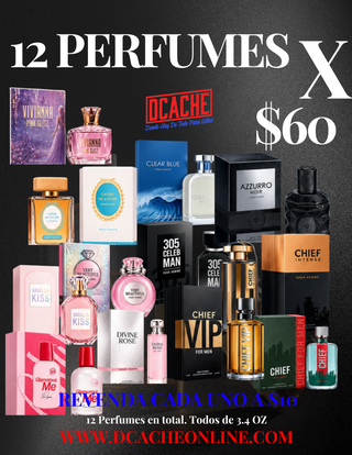 12 PERFUMES POR $60