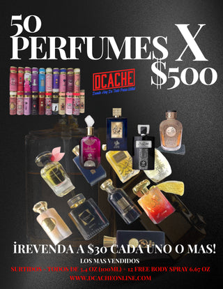 50 PERFUMES POR $500 + 12 FREE BODY SPRAY (HAGA SU CUENTA MAYORISTA PRIMERO)