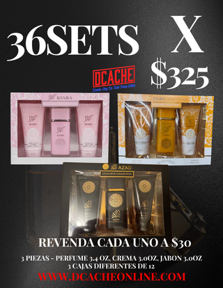 36 SETS DE PERFUME POR $325