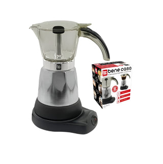 CAFETERA ELECTRICA PLATEADA BRILLO  DE 6 TAZAS BC-58807