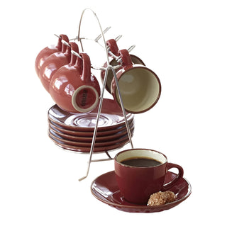 JUEGO DE TAZAS DE CAFE EXPRESSO ROJAS 12PCS IMUSA