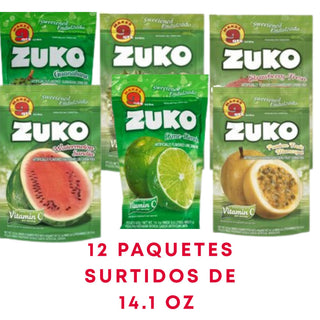 ZUKO EN POLVO 14.1 OZ EN SABORES SURTIDOS