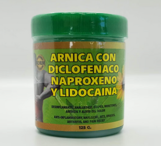 ARNICA CON DICLOFENACO , NAPROXENO Y LIDOCAINA 125GMS