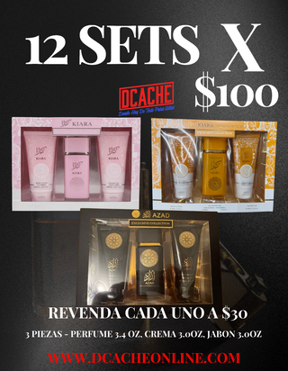 12 SETS DE 3 PIEZAS POR $100
