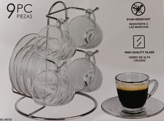JUEGO TAZAS TRANSPARENTE BC-99720